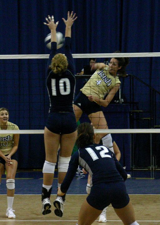 The Irish got 16 kills and five blocks from sophomore Serinity Phillips Friday evening at Marquette.