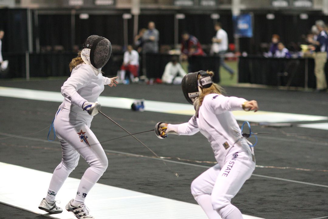 Courtney Hurley retained her USA Fencing Division I National Championship title after beating her sister Kelley Hurley, 15-14