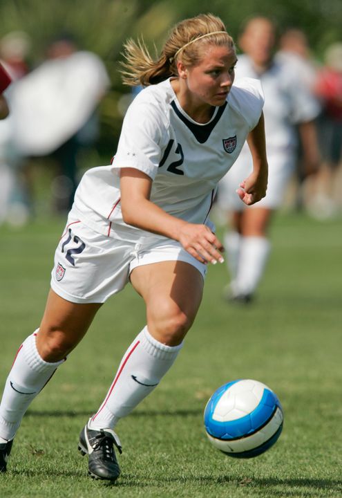 Melissa Henderson - shown during 2006 action with the U.S. Under-17 National Team - is the only junior ever named the Gatorade women's soccer national player of the year, after totaling 66 goals and 45 assists in 47 career games at Berkner High School.