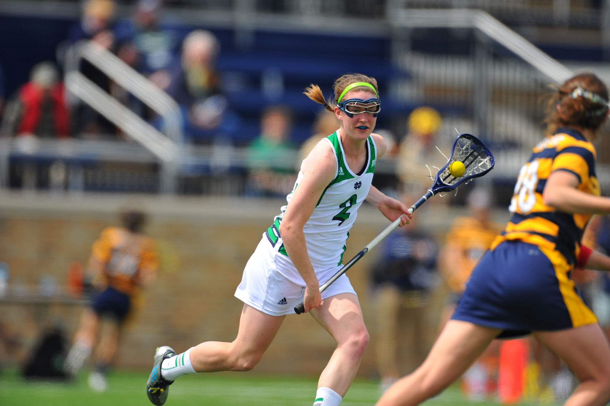 Women’s Lacrosse Game on Saturday Moved to 8:00 p.m. Caitlin Gargan leads Notre Dame with 11 points through two games.