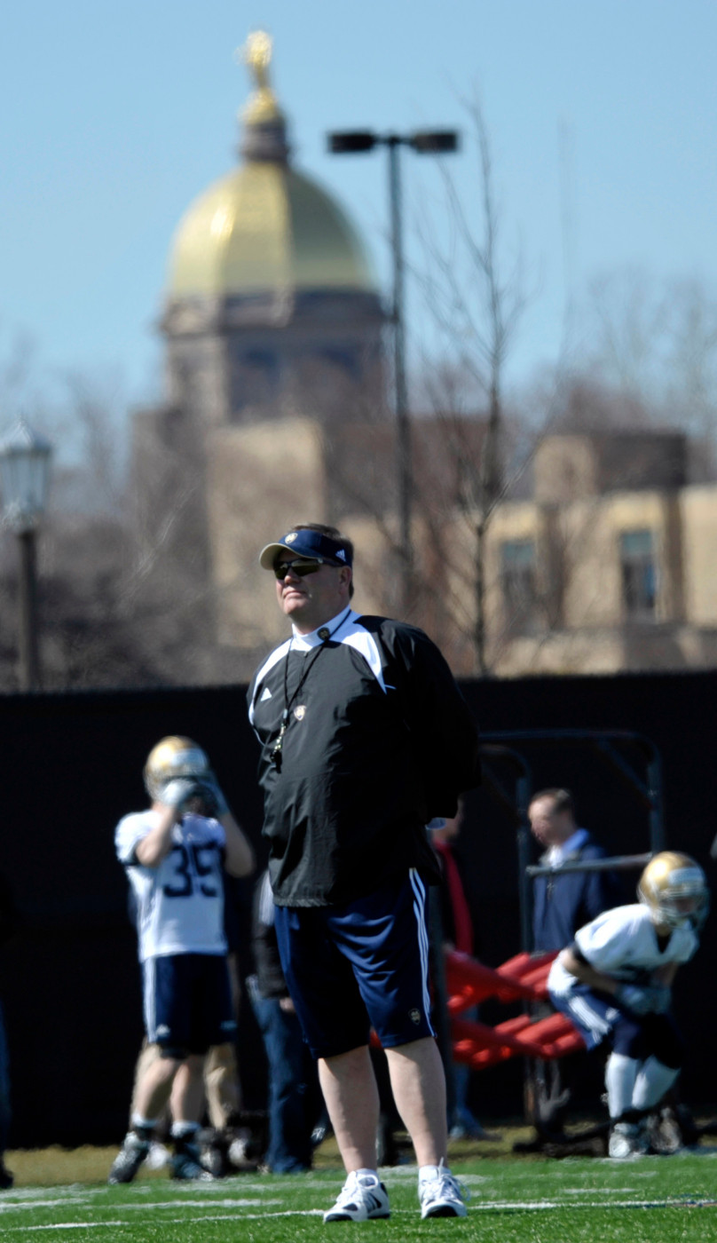 Irish Close Out Spring With 81st Annual Blue-Gold Game Kelly Fighting Irish Football