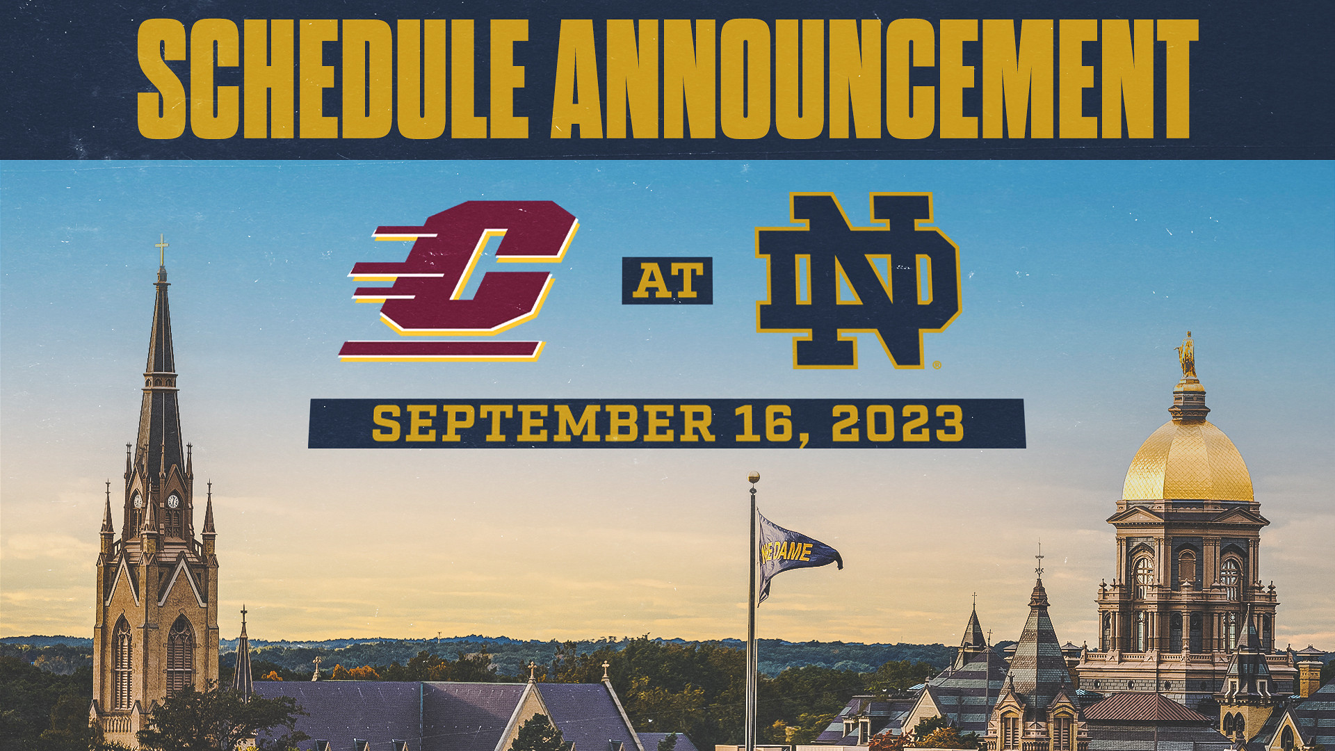 Irish Announce 2023 Date with Central Michigan Irish Announce 2023 Date with Central Michigan