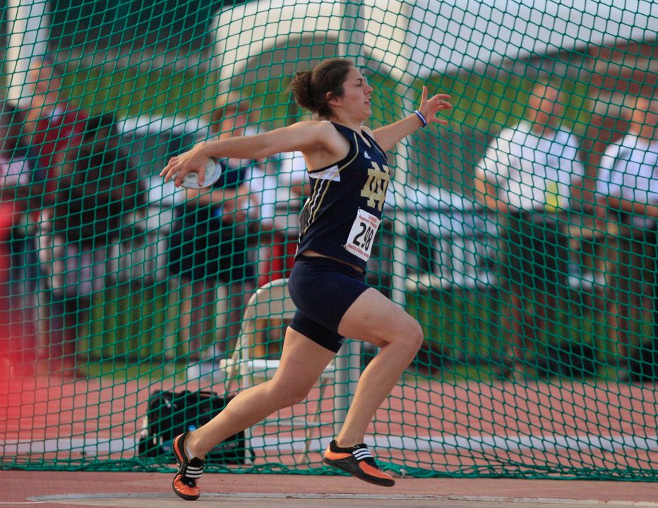 Jaclyn Espinoza will make her fourth straight NCAA outdoor appearance next week for the Irish.