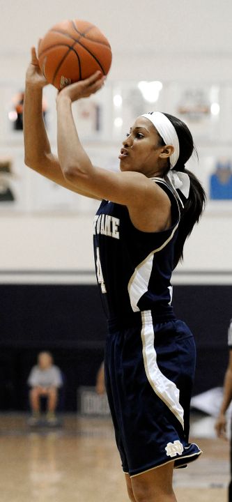 Junior guard Skylar Diggins is averaging 19.8 points during the last four games, scoring at least 20 points three times.