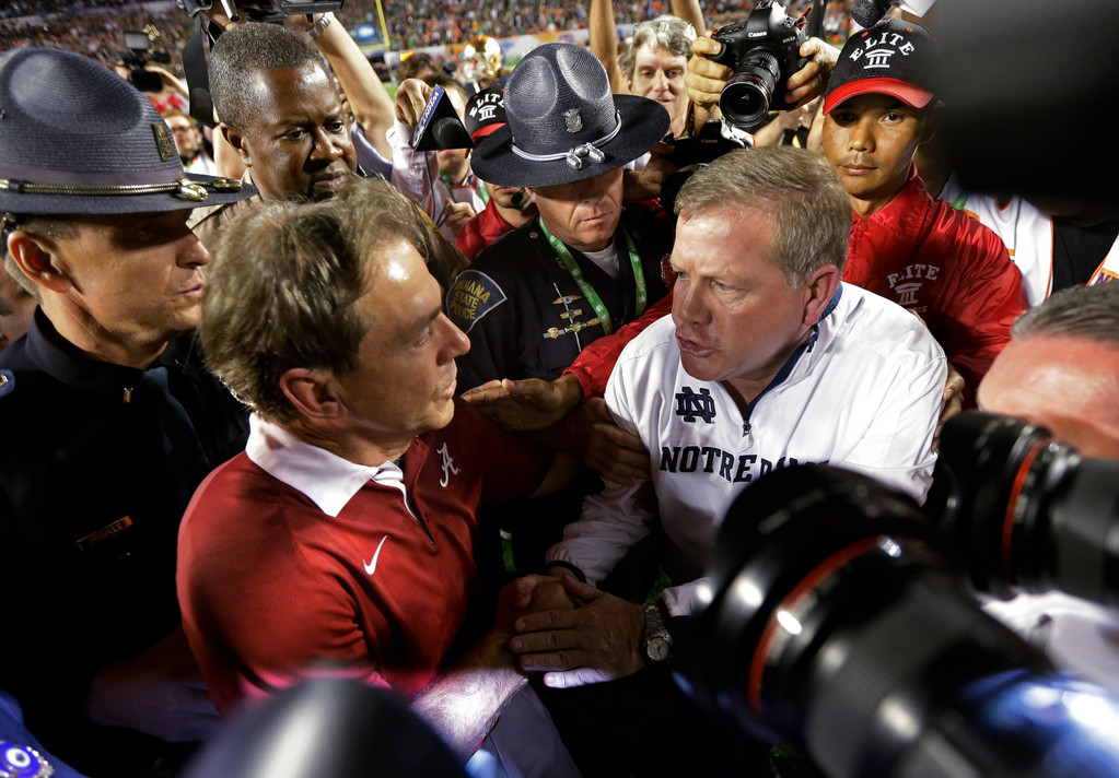 Irish Title Hopes Halted By Crimson Tide, 42-14 (AP)