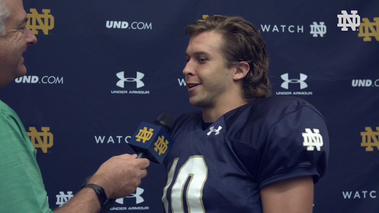 @NDFootball | Chris Finke Post Practice Interview Stanford Week (2018)