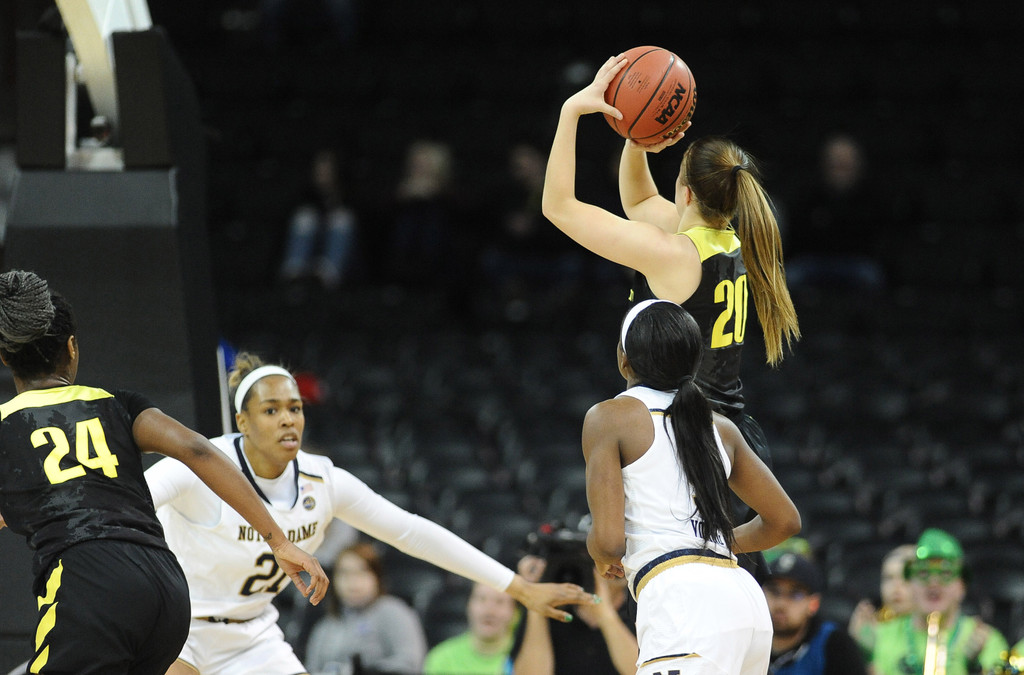 NCAA Elite Eight: ND WBB vs. Oregon (USATSI)