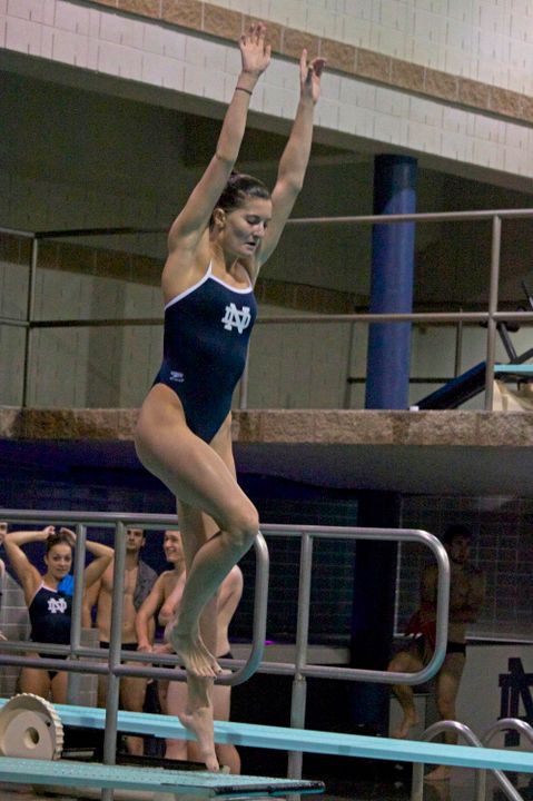 Emma Gaboury was the top diver for the Irish Saturday, earning third place in the women's 1-meter event.
