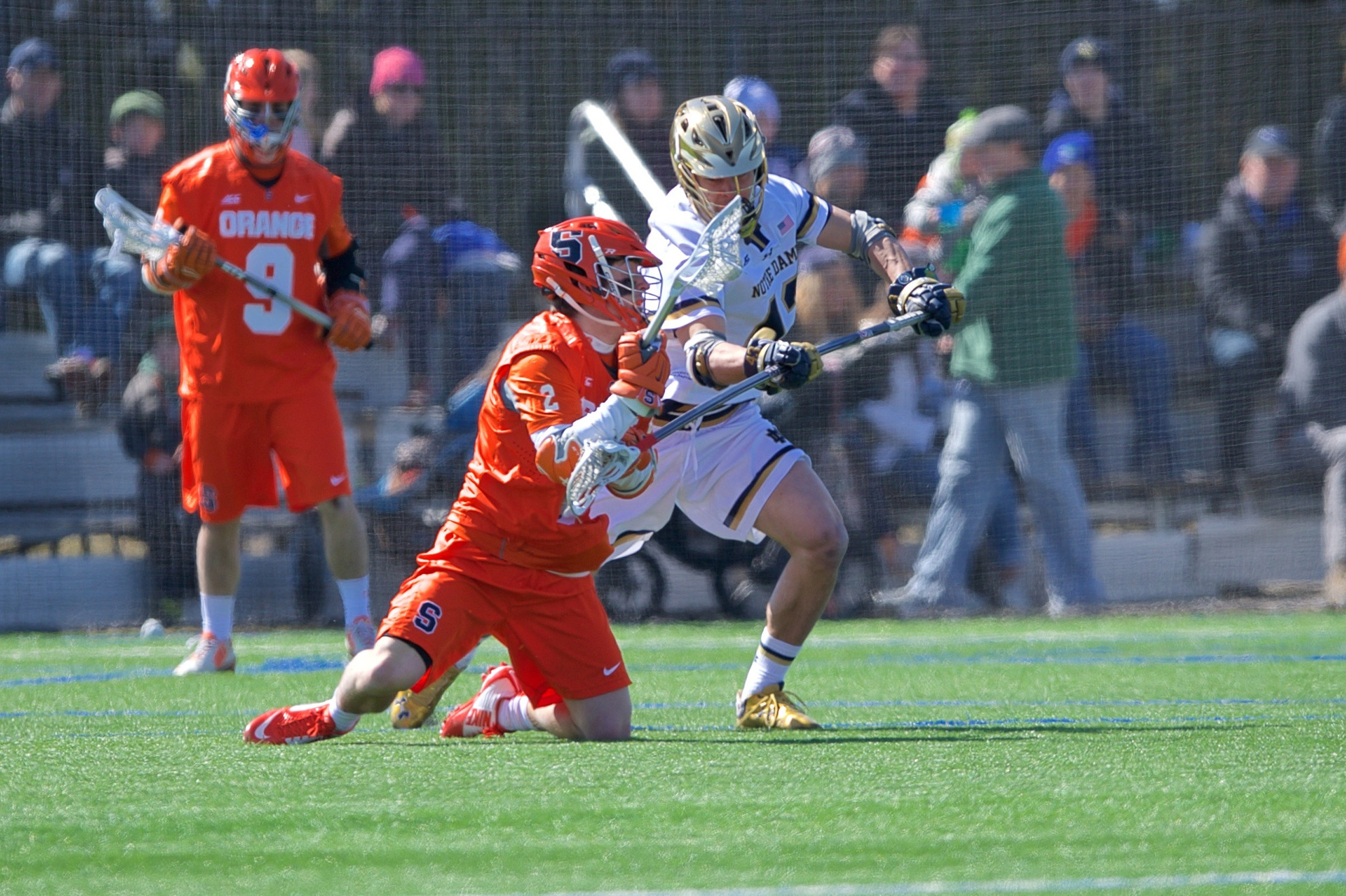 #1 Notre Dame Hosts #2 North Carolina On Saturday This will be the second No. 1 vs. No. 2 showdown at Arlotta Stadium in the last three weeks. No. 2 Notre Dame knocked off No. 1 Syracuse 13-12 in double-overtime on March 28.