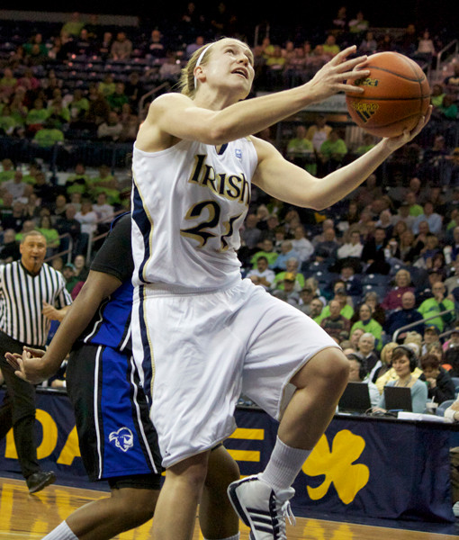 #8 Irish Face Stern Test Tuesday At #19 West Virginia Junior guard Natalie Novosel has scored in double figures in 11 of her last 12 games, all during BIG EAST Conference play, including 18 points in Saturday's game at No. 2 Connecticut.