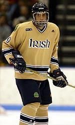 Wes O'Neill and the Irish fell To Denver 6-3 Saturday. (file photo)