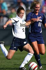 Dynamic Duo Of Thorlakson And Hanks Strikes Again As Irish Storm Into Postseason With 6-0 Win Over Georgetown (full recap) Freshman Kerri Hanks scored twice - pushing her season goal total to 22 - and added an assist in the 6-0 BIG EAST quarterfinal vs. Georgetown (all photos by Matt Cashore, unless otherwise indicated).