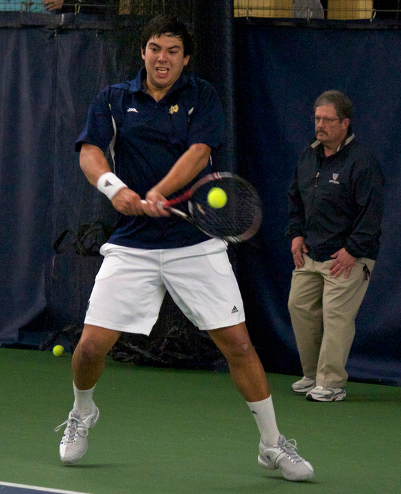 Junior Spencer Talmadge and his partner Greg Andrews are in Monday's finals of the USTA/ITA Midwest Regional Championships.