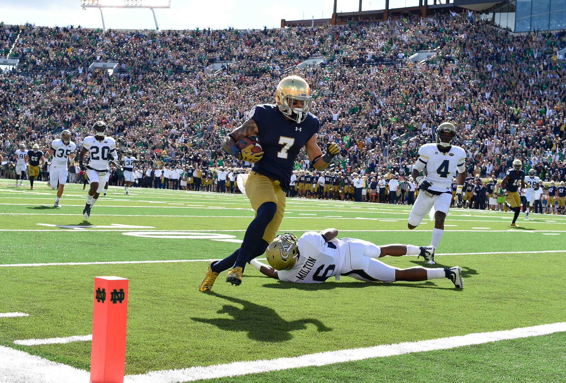 UMass Makes First Visit to Notre Dame on Saturday Will Fuller is tied for first in the nation with three TD catches