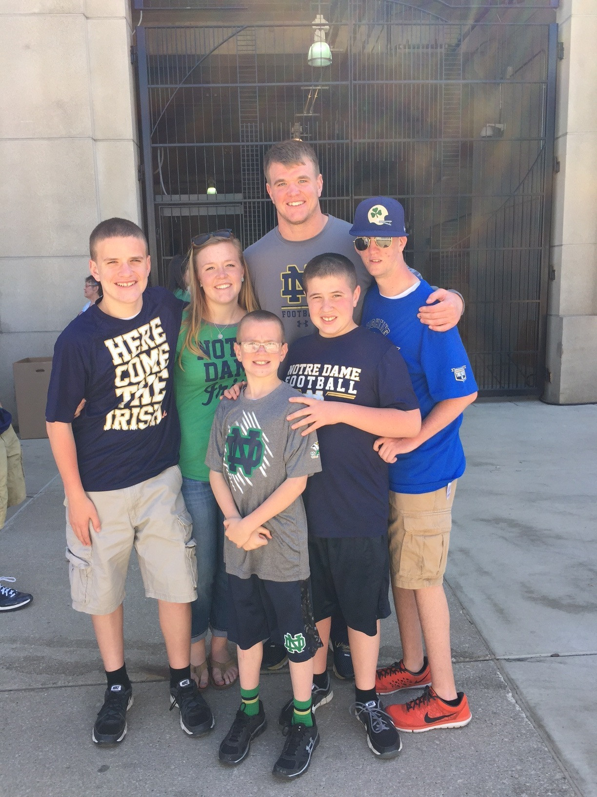 Sunday Brunch: Alongside Jim and Dan Irish football captain Mike McGlinchey (rear) with Matt McGlinchey, Mary Jane McGlinchey, Tommy McGlinchey, Jim McGlinchey, and Dan McCain