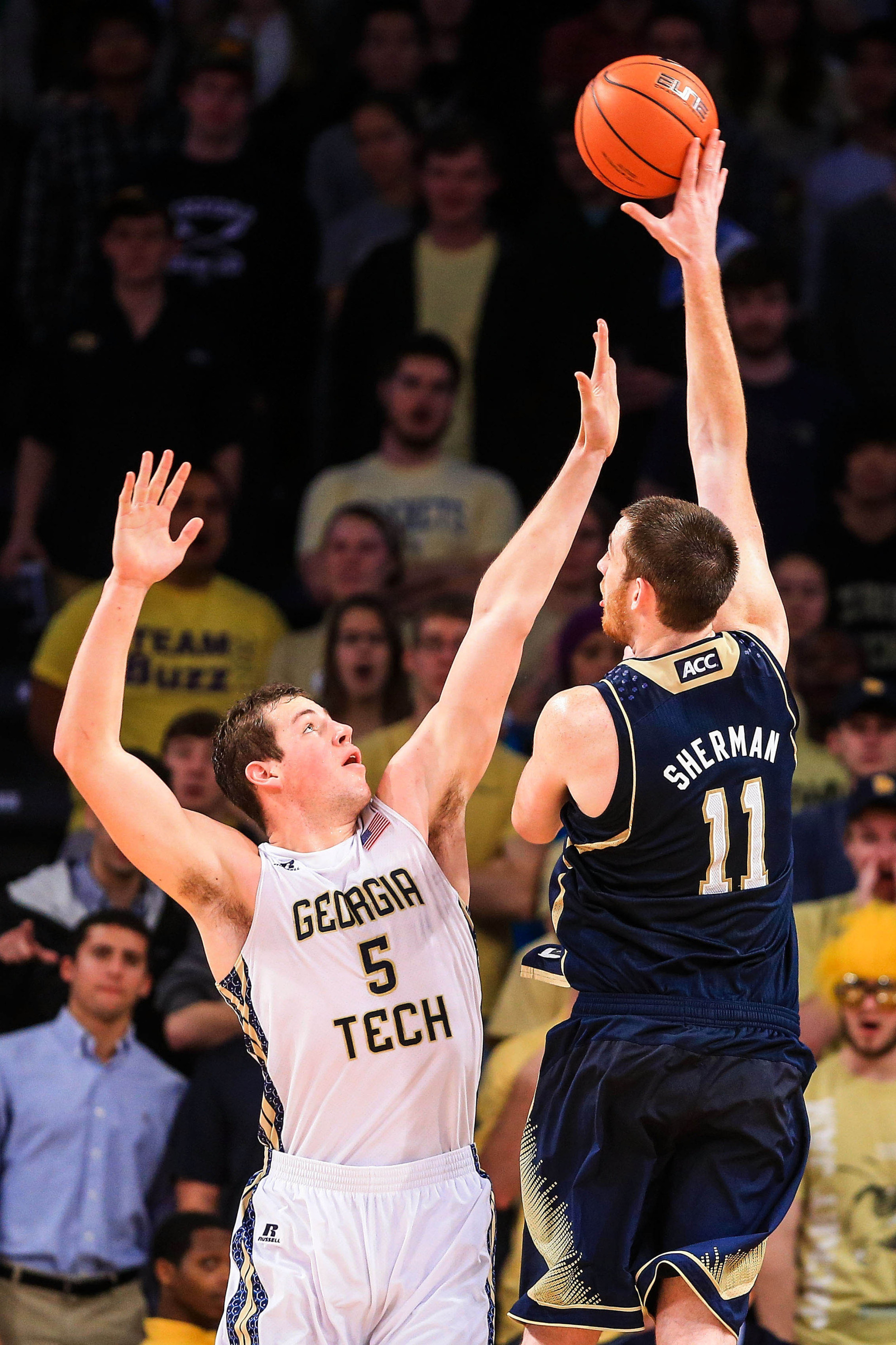 Notre Dame Faces Another ACC Road Test At Wake Forest Senior center Garrick Sherman leads the ACC with three double-doubles in league play.