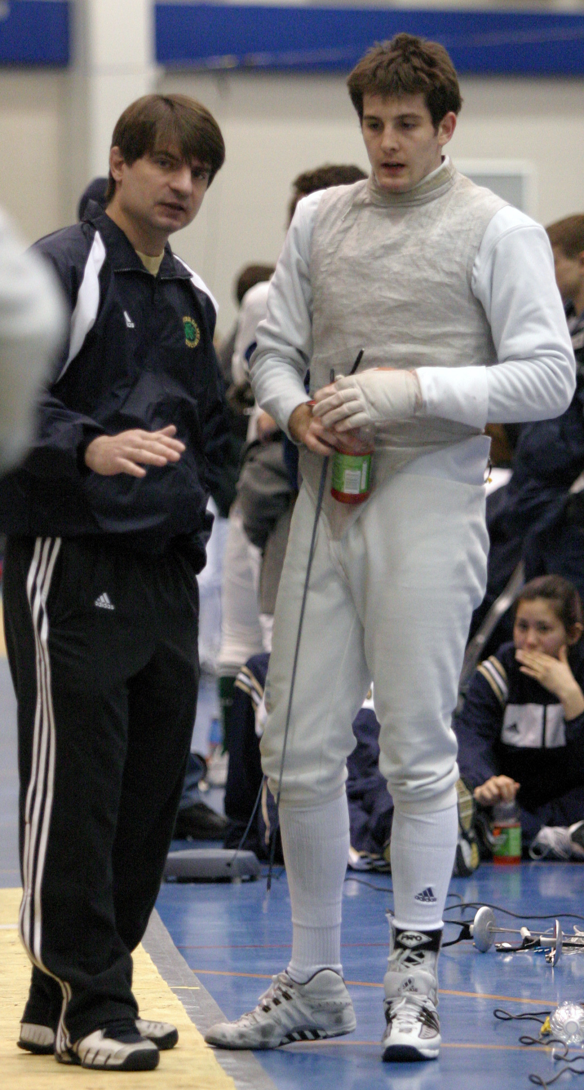 Irish Look To Qualify Maximum 12 Fencers For NCAAs, At Sunday’s Midwest Regional In Detroit Sophomore foilist Frank Bontempo - pictured with assistant coach Zoltan Dudas - will be looking to solidify his NCAA chances with a strong showing at this weekend's Midwest Regional.