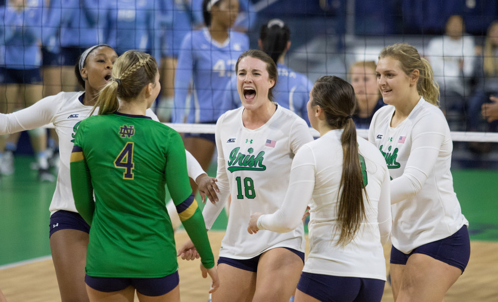 Notre Dame Volleyball vs. No. 8 UNC