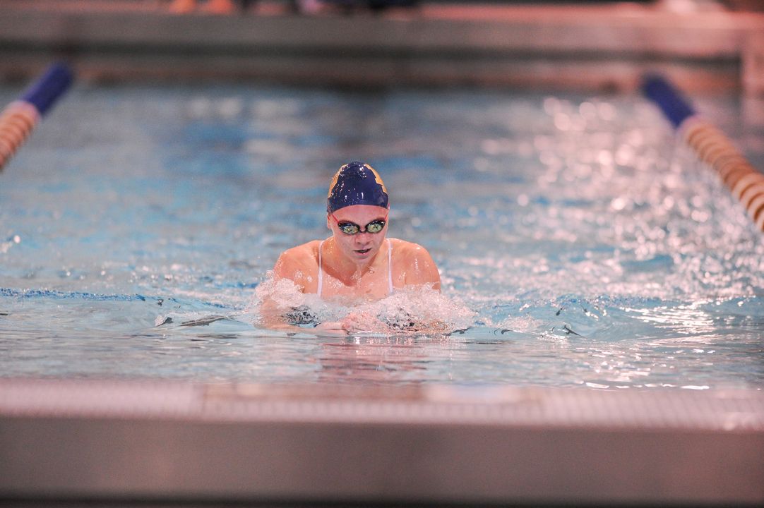 Junior Genevieve Bradford notched an NCAA B cut in the 200 breast at the Texas Invitational this past weekend.