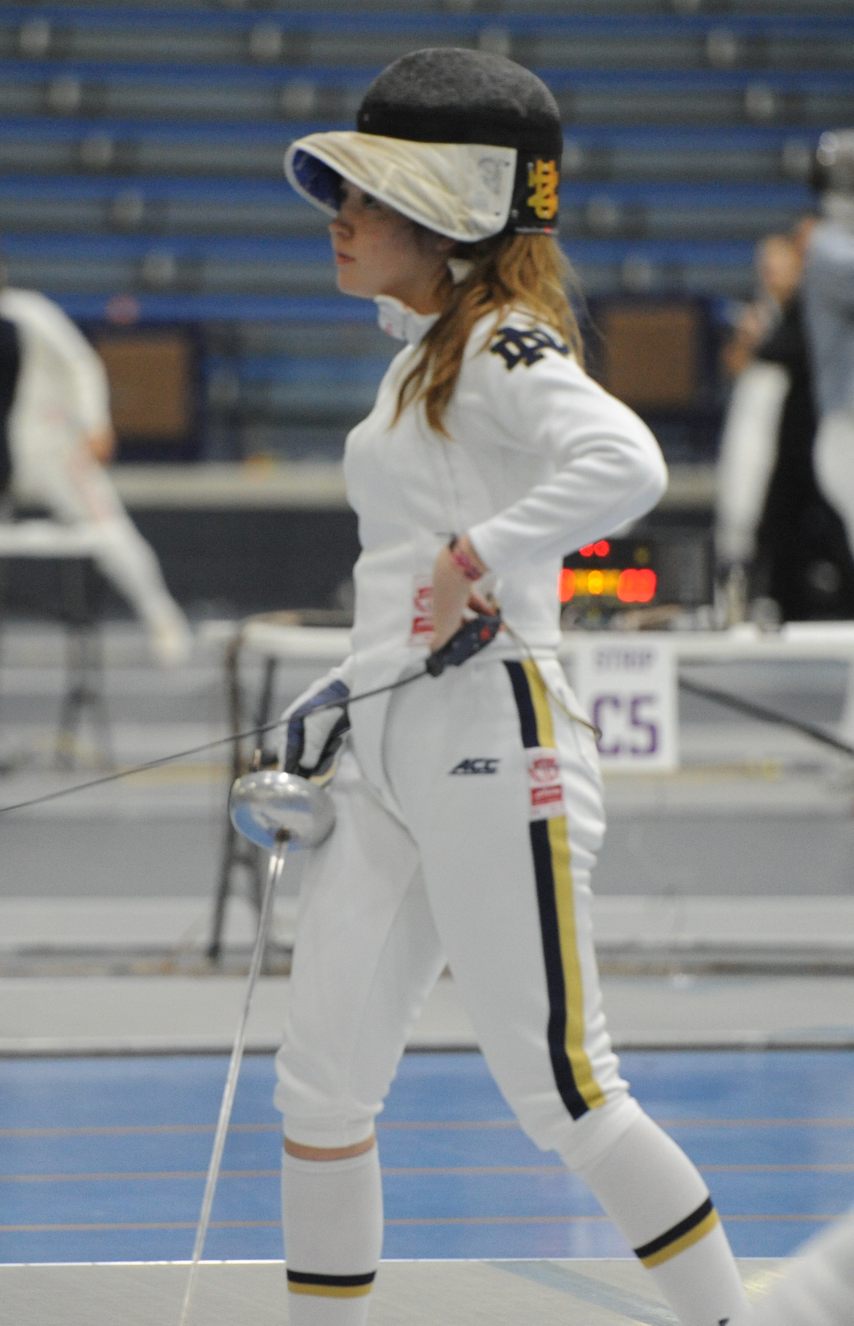Irish Fencing Finishes Day Two Undefeated at Northwestern Duals Molly Hudson competed in several bouts for the Irish Sunday.