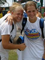 Longtime teammates Michele Weissenhofer (left) and Amanda Clark are set to expand Notre Dame's impressive base of Chicago-area talent, as part of the program's five signees for 2006.