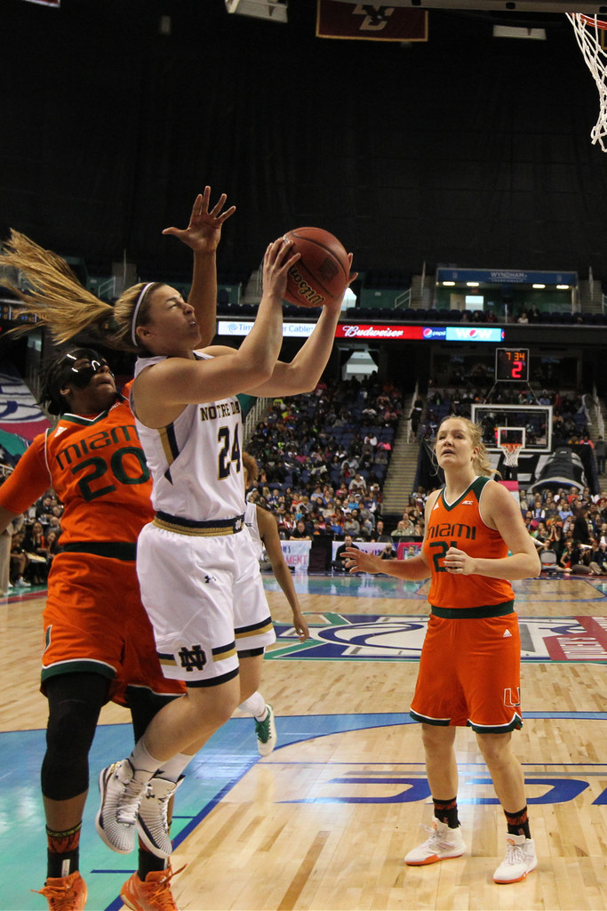 No. 21 Miami, 67 vs. No. 2 Notre Dame, 78