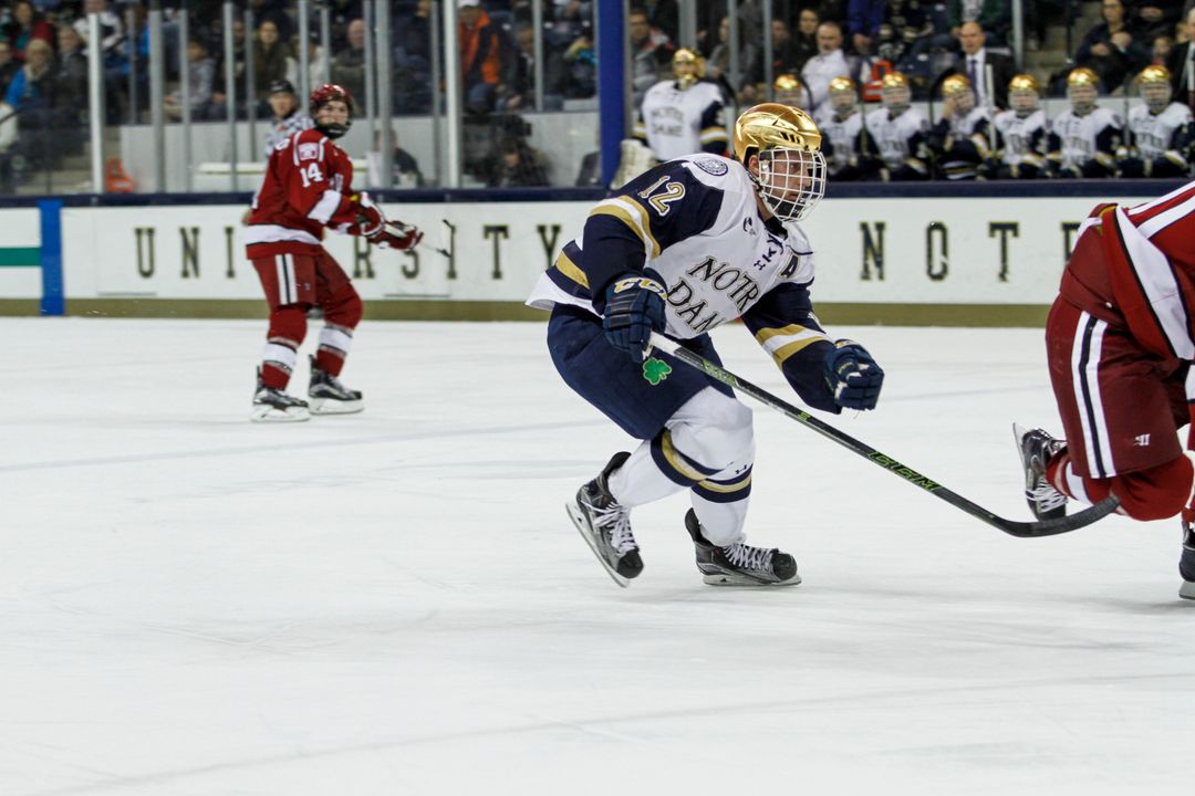 Sam Herr connected on his third goal of the year to lead Notre Dame past Western Michigan 3-1 on Saturday night.