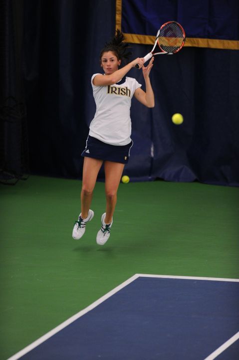 Shannon Mathews, who entered the season unranked in singles, has climbed to 39th in the polls in the most recent ITA rankings.