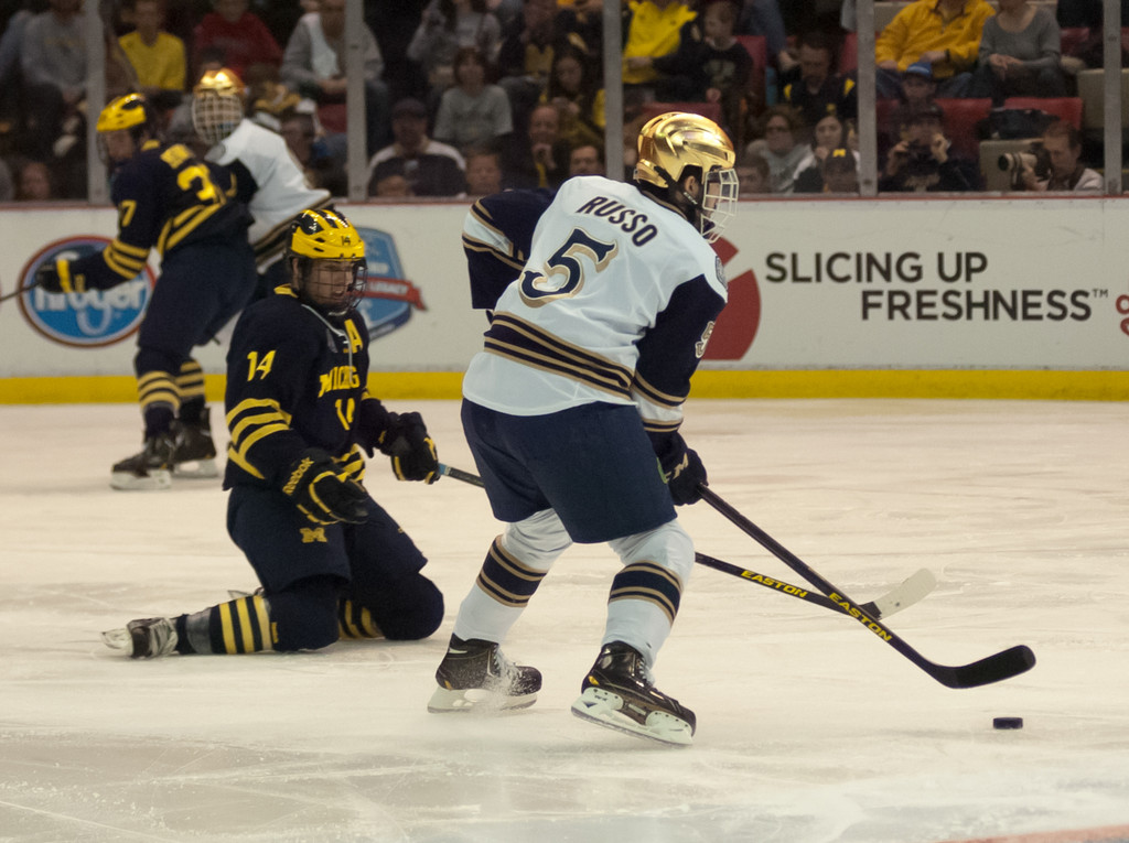 Notre Dame Men's Ice Hockey wins CCHA Championship over Michigan on 03-24-2013