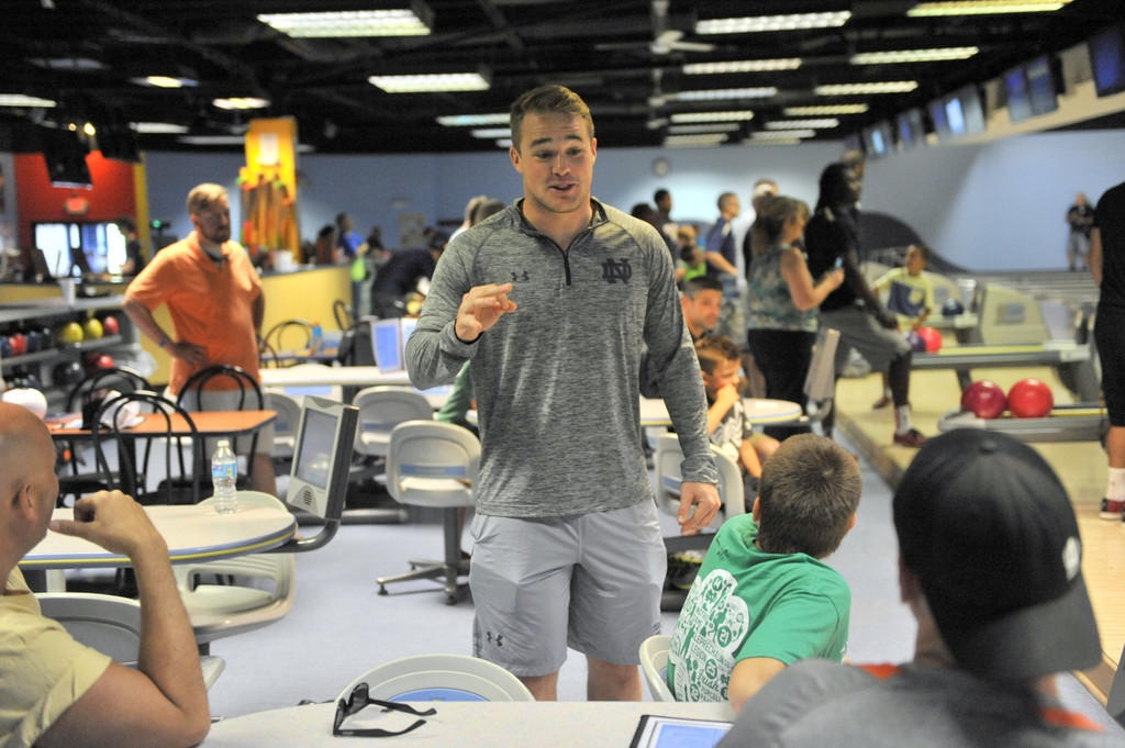 2015 Notre Dame Football, Uplifting Athletes Bowling Event