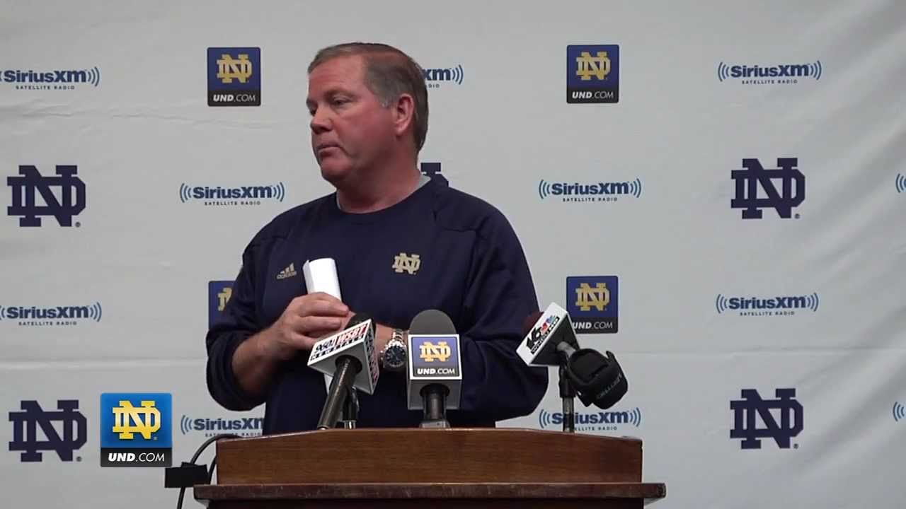 Notre Dame Football - Brian Kelly Post Practice Media Session - April 13, 2012