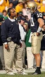 Assistant Coach Mike Haywood, the Notre Dame offensive coordinator, was named the AFCA Division IA Assistant Coach of the Year in 2005.