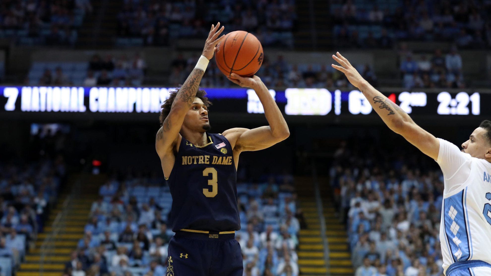 Howard Next Up For Irish In MABC Invitational Prentiss Hubb action shot