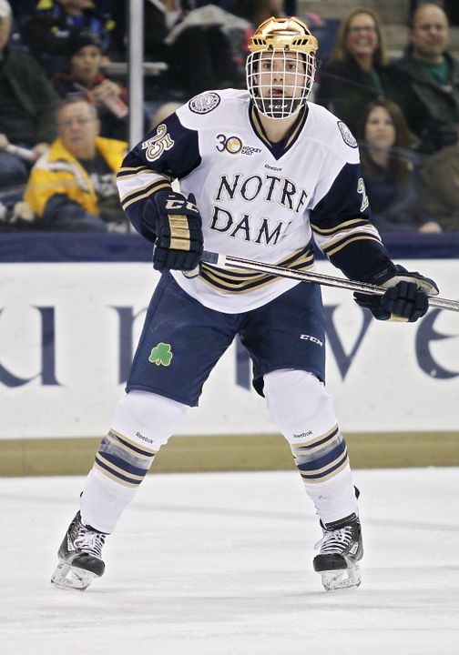 Senior defenseman Kevin Lind leads the Irish in blocked shots (75) and is second among Hockey East players.