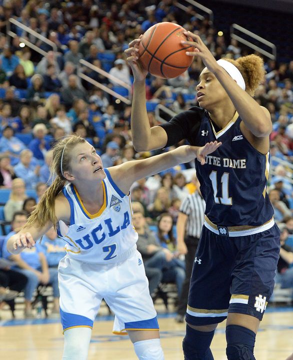 Freshman forward Brianna Turner posted her first career double-double with 14 points, a career-high 16 rebounds and a career high-tying five blocks in Notre Dame's 82-67 win at UCLA Sunday afternoon.