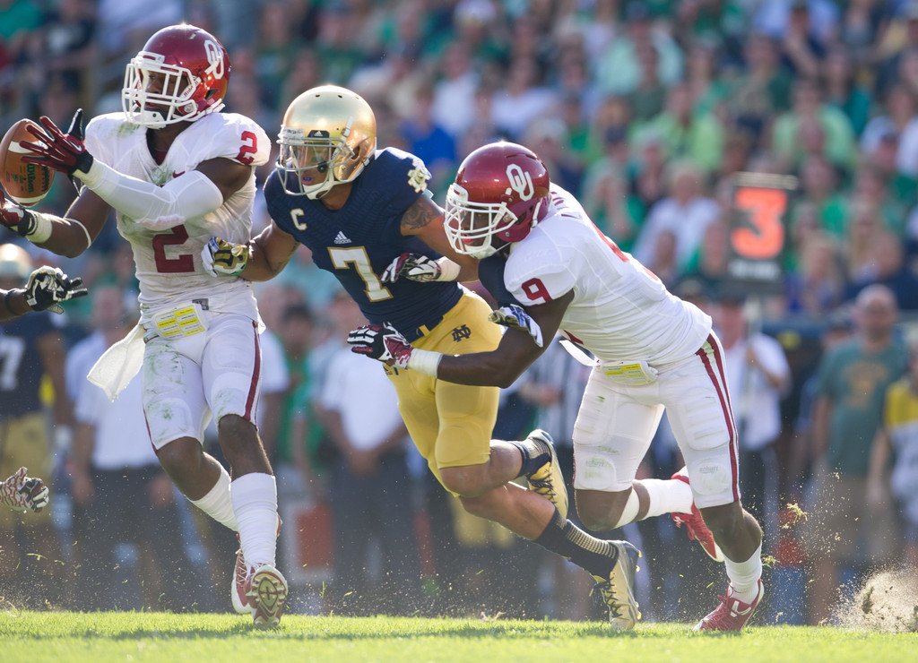 No. 22 Notre Dame vs. No. 14/12 Oklahoma (USATSI)