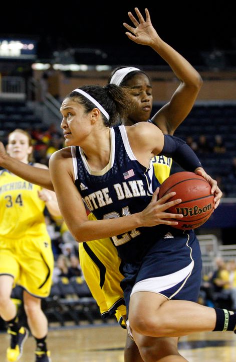 Kayla McBride scored a game-high 18 points on a perfect 8-for-8 shooting (the fourth-best field goal percentage in school history), as Notre Dame defeated South Dakota State, 94-51 on Thursday night at Purcell Pavilion. (File photo)