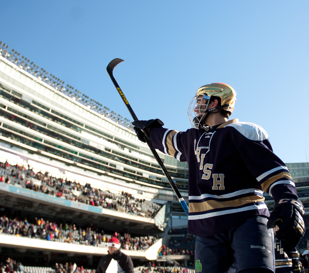 Notre Dame Men's Ice Hockey v Miami at Hockey City Classic on 02-17-2013