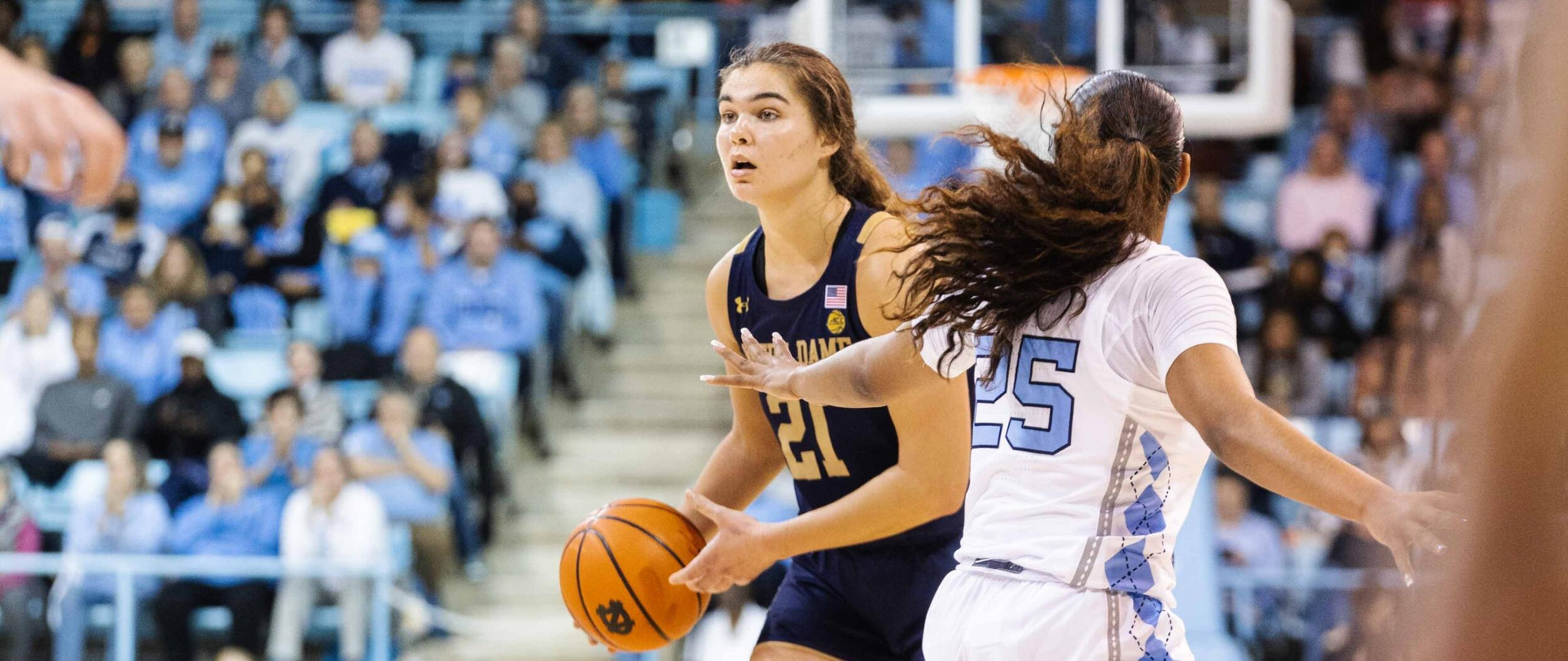 Notre Dame falls to North Carolina in Top-25 Battle, 60-50 Notre Dame falls to North Carolina in Top-25 Battle, 60-50