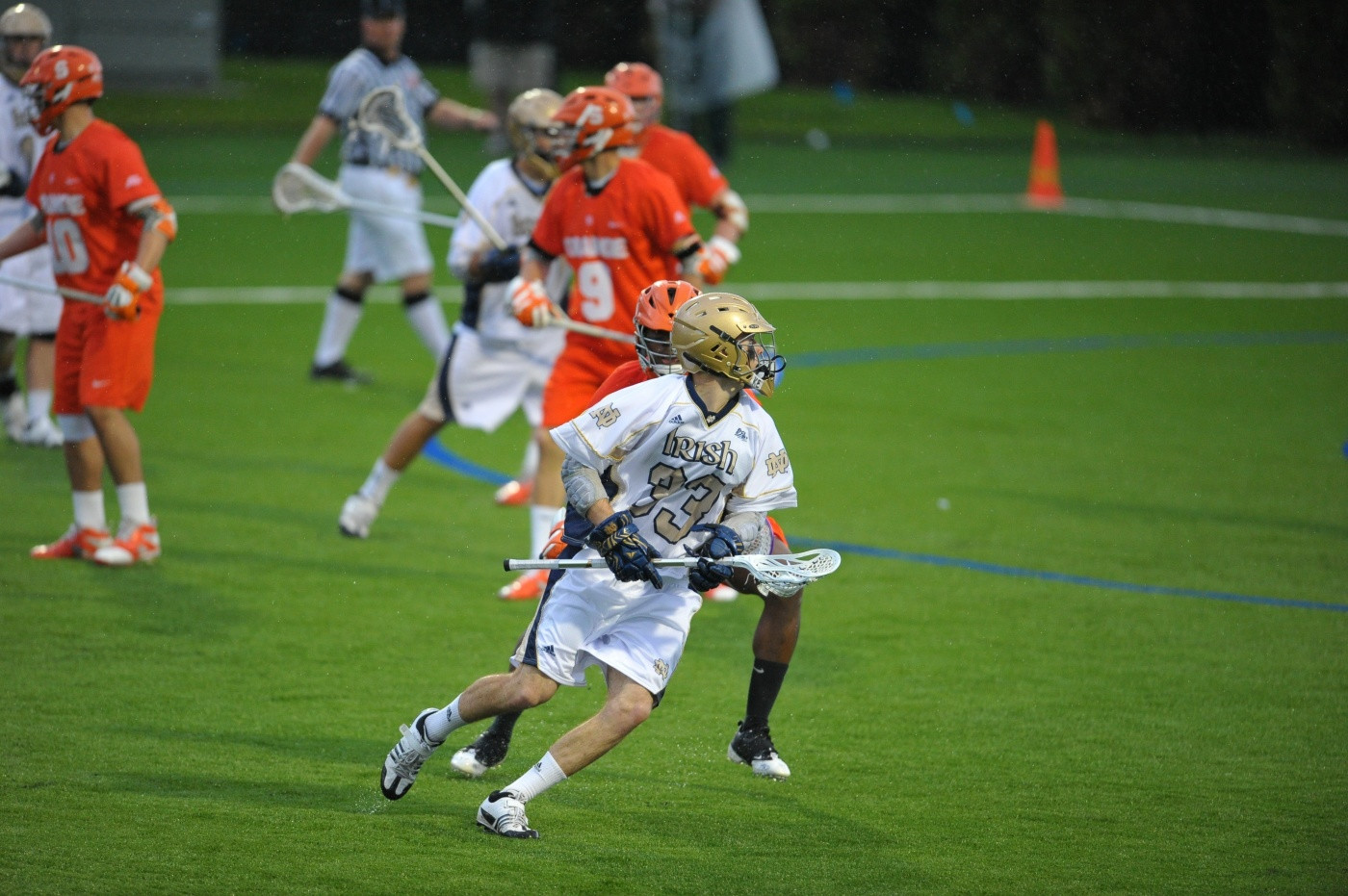 Earl’s Five Goals Propel Irish Past Princeton, 8-5, In NCAA First Round Junior midfielder David Earl netted a career-high five goals in Notre Dame's 8-5 triumph of Princeton.