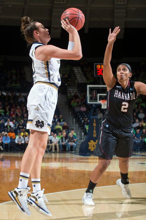 Junior guard/tri-captain Michaela Mabrey has started all 20 games for Notre Dame this season, averaging 7.2 points per game while connecting on a team-high 42 three-pointers.