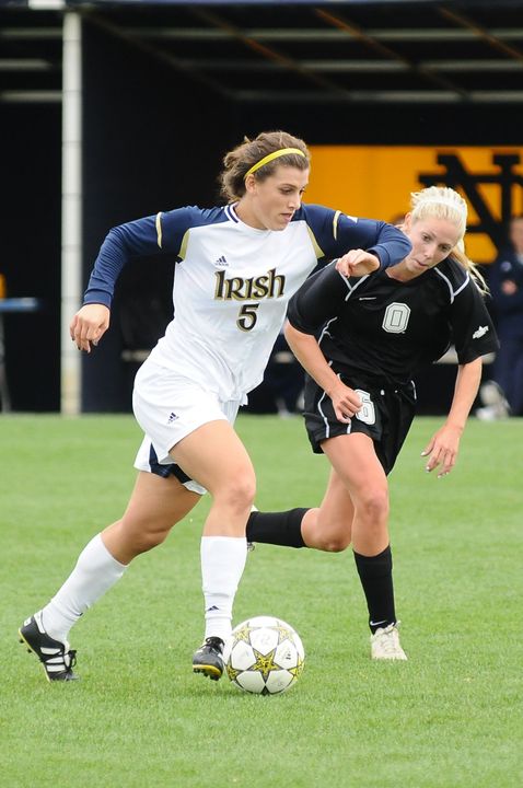 Versatile rookie Cari Roccaro became the fifth Notre Dame player to be chosen as the <i>Soccer America</i> Freshman of the Year, the magazine announced Monday.
