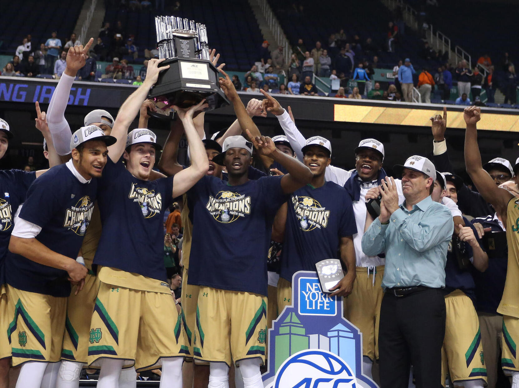 No. 11 Notre Dame Beats No. 19 UNC 90-82 to Win ACC Title 2015 ACC Men's Basketball Tournament Championship Game - Notre Dame vs North Carolina
