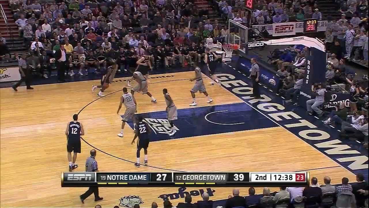 Notre Dame Men's Basketball - Georgetown Highlights - Feb. 27, 2012