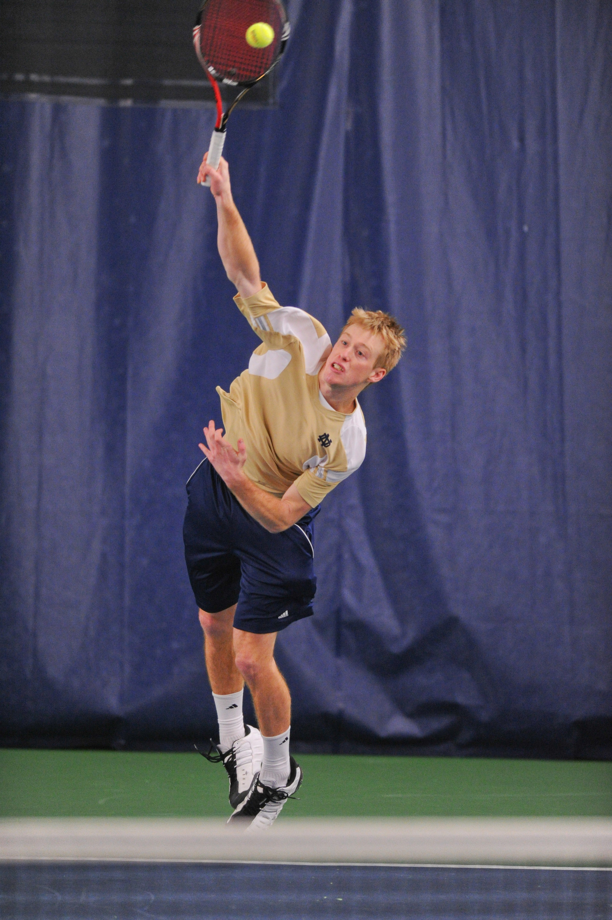 Irish Fall In Bloomington, 5-2, To In-State Rival Indiana Senior Casey Watt won at No. 1 singles.