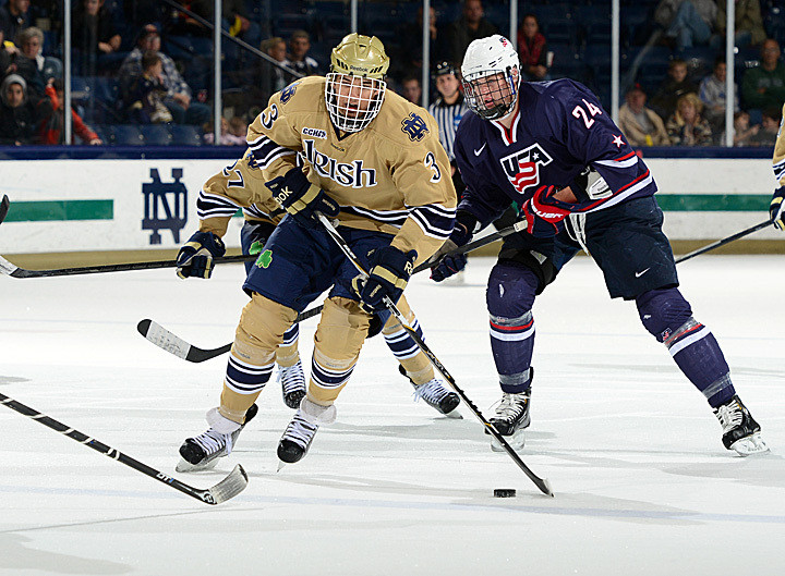 Junior defenseman Shayne Taker and his Notre Dame teammates will open the season in Kansas City, Mo., this weekend in the Ice Breaker Tournament.