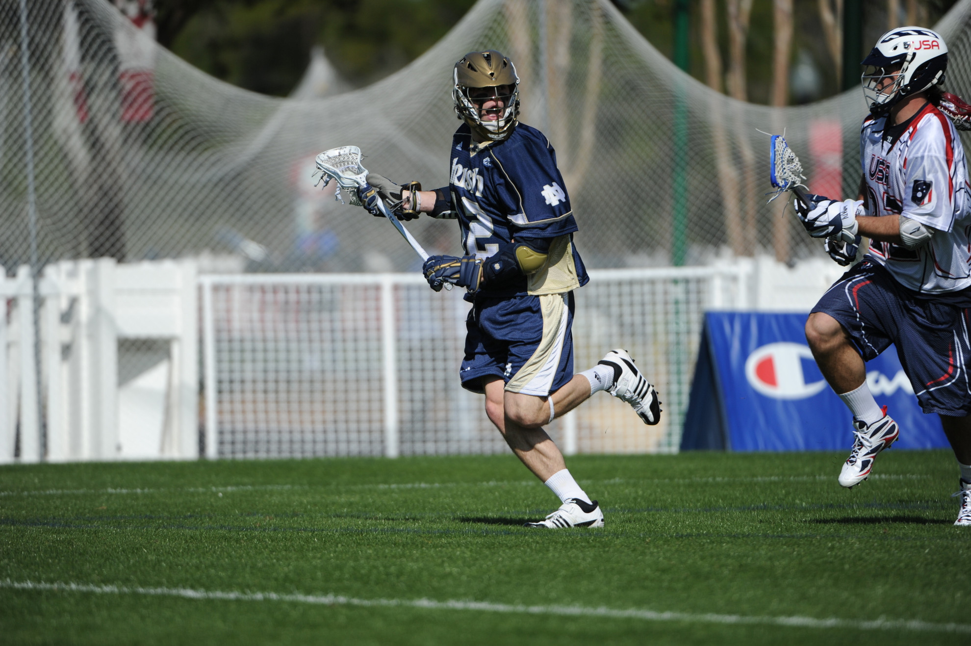 No. 3 Notre Dame Hits The Road To Face No. 14 Denver On Saturday Freshman attackman Westy Hopkins has a team-high five goals this season.