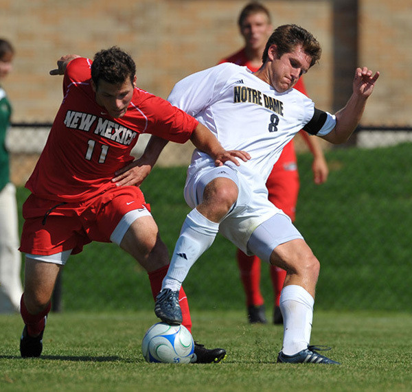 Fighting Irish Fall To New Mexico, 2-1, In Overtime Senior midfielders Michael Thomas (pictured) and Justin Morrow were named to the Berticelli all-tournament team.