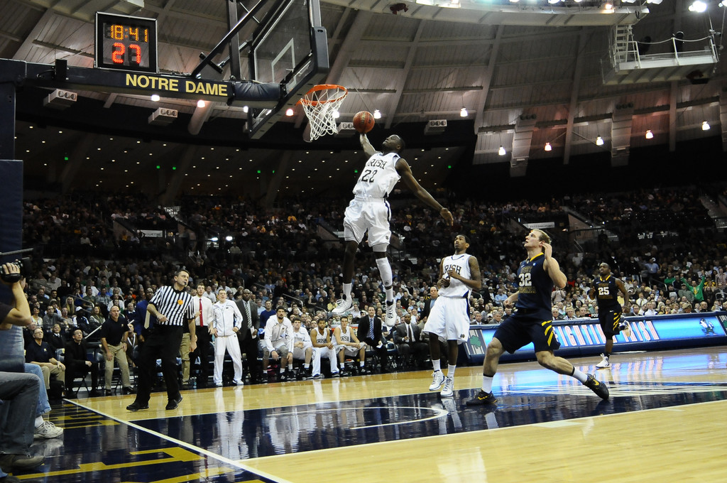 Notre Dame Men's Basketball vs West Virginia on February 22nd, 2011