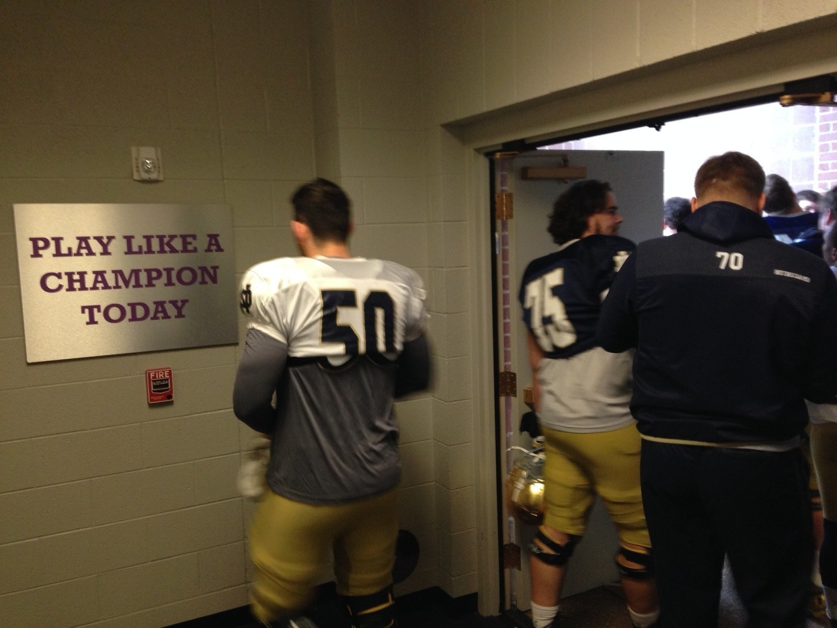 Notes From Nashville Day Two Chase Hounshell pauses before touching Father Ryan High School's